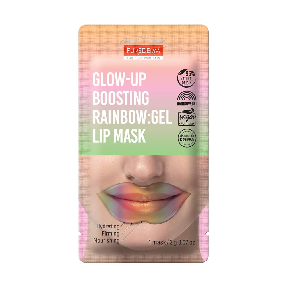 

Purederm Веганская гидрогелевая маска для губ Glow-Up Boosting Rainbow 2g