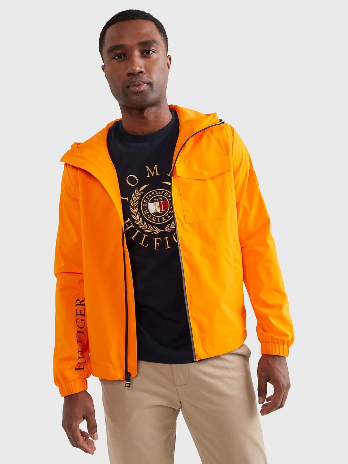 

Ветровка Tommy Hilfiger Hooded, оранжевый