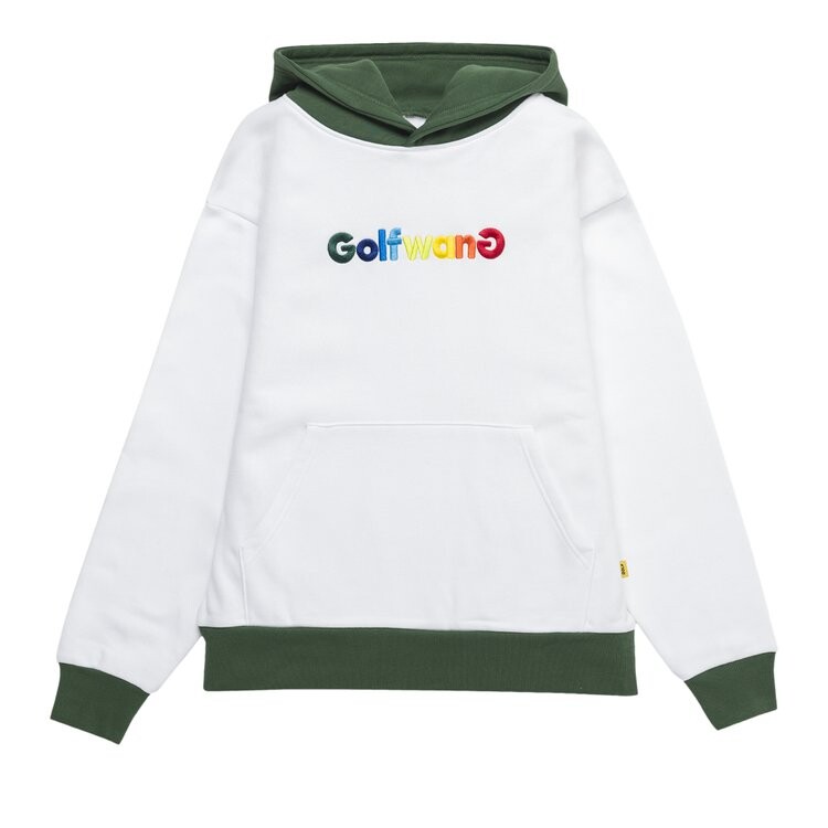 

Худи GOLF WANG Embroidered Happy Logo Hoodie 'White/Green', белый