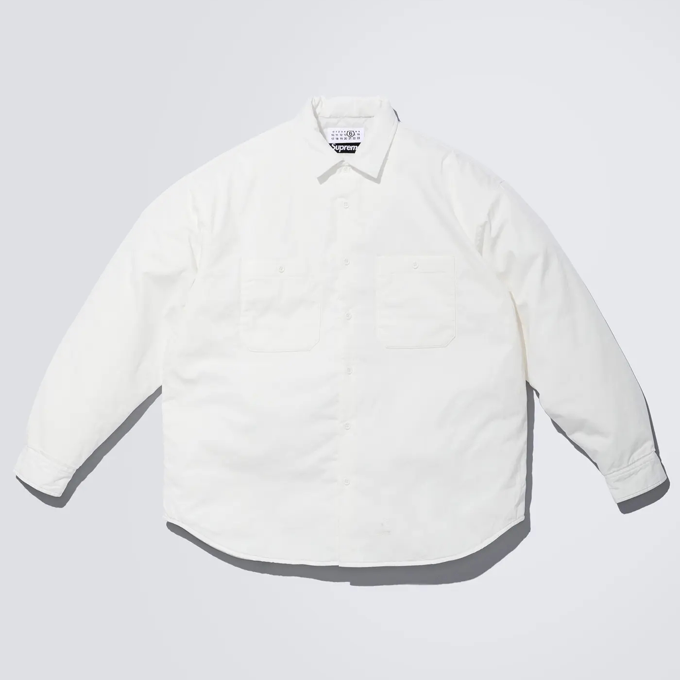 Стеганая рубашка Supreme x MM6 Maison Margiela, белый