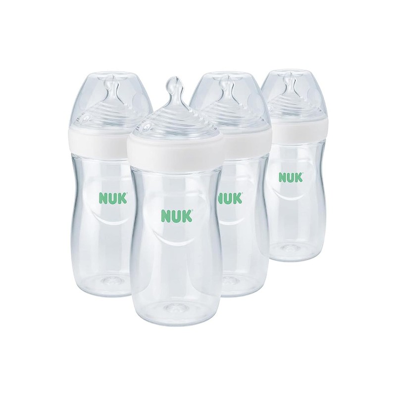 Бутылочки для кормления 4 шт. по 260 мл Nuk Simply Natural with SafeTemp nuk simply natural бутылочки от 0 месяцев медленно 2 упаковки по 150 мл 5 унций каждая