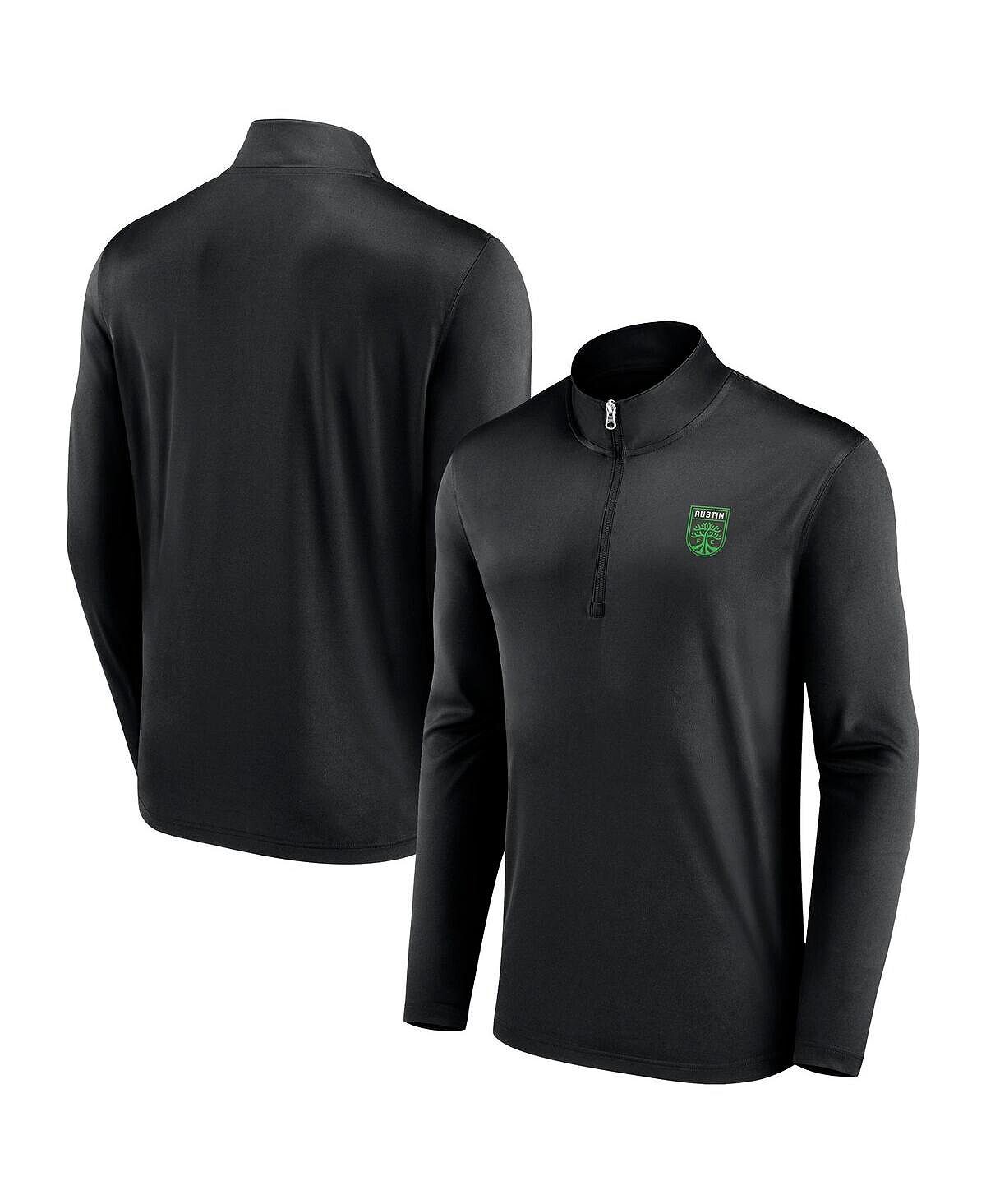 

Мужская фирменная черная куртка austin fc underdog mindset с молнией на четверть Fanatics, черный