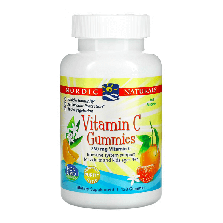 Витамин C жевательный мармелад Nordic Naturals 250 мг, 120 конфет