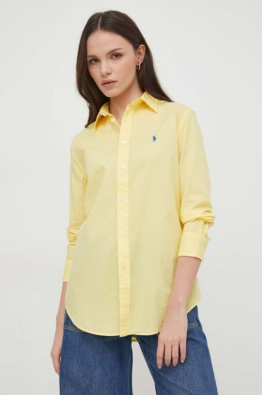 

Хлопчатобумажную рубашку Polo Ralph Lauren, желтый