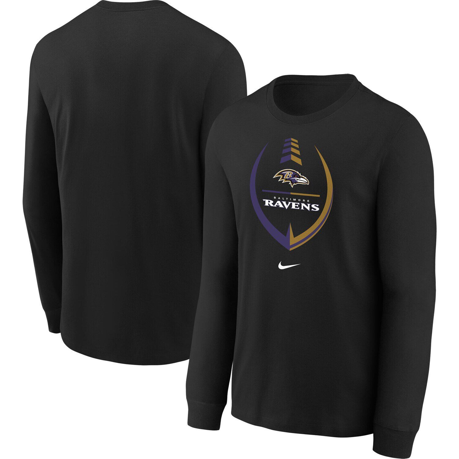 

Черная футболка с длинными рукавами Nike Baltimore Ravens Icon для малышей Nike