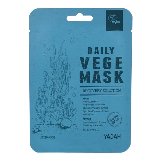 Морские водоросли, Тканевая маска, 23мл Yadah Daily Vege Mask-