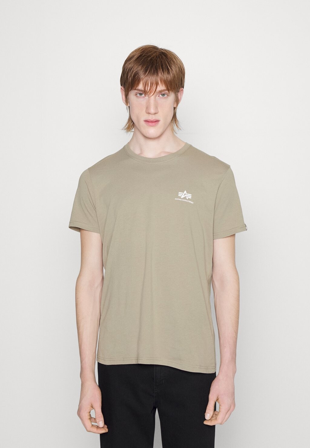 

Футболка с принтом Small Logo Alpha Industries, цвет vintage sand