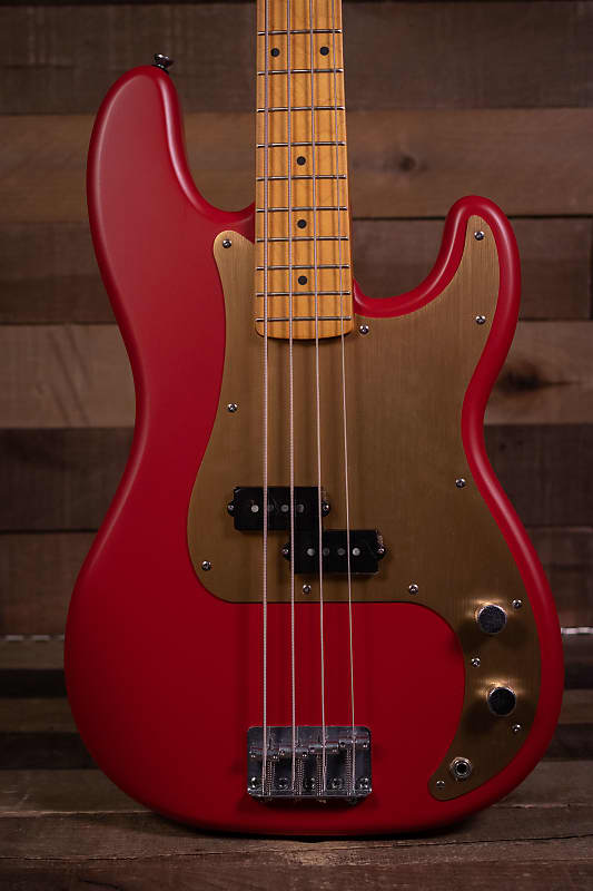 Басс гитара Squier 40th Anniversary Precision Bass, Vintage Edition, Maple FB, Satin Dakota Red