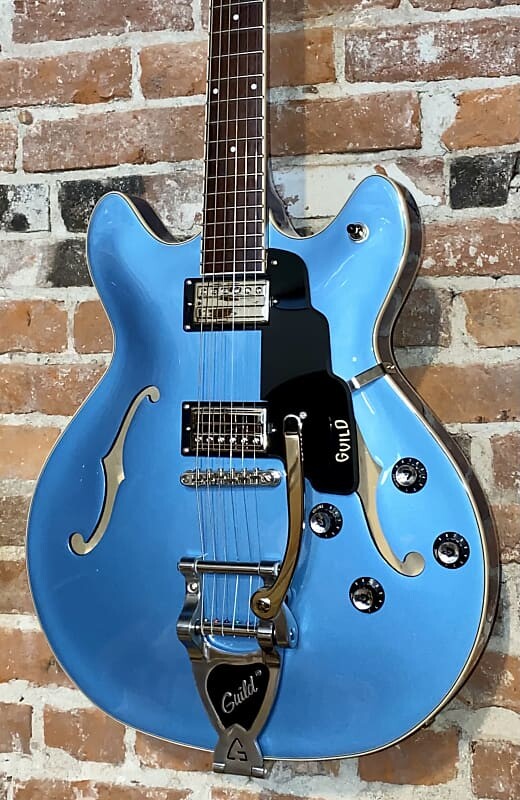 

Электрогитара Guild Starfire I DC Semi-Hollow Electric Guitar - Pelham Blue, Support Indie Music Shops Buy it Here