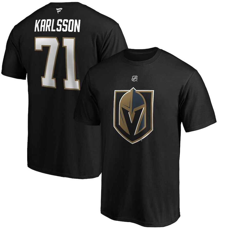 

Футболка с именем и номером Fanatics Branded Vegas Golden Knights, черный