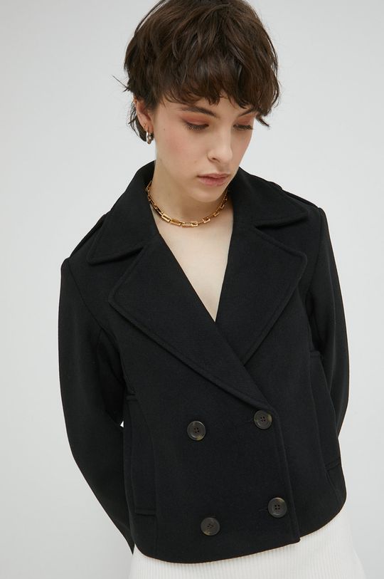куртка рубашка abercrombie Куртка из смесовой шерсти Abercrombie & Fitch, черный