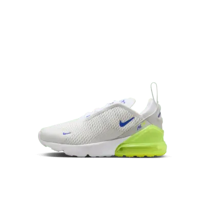

Кроссовки Nike Air Max 270, цвет White/Volt/Photon Dust/Astronomy Blue