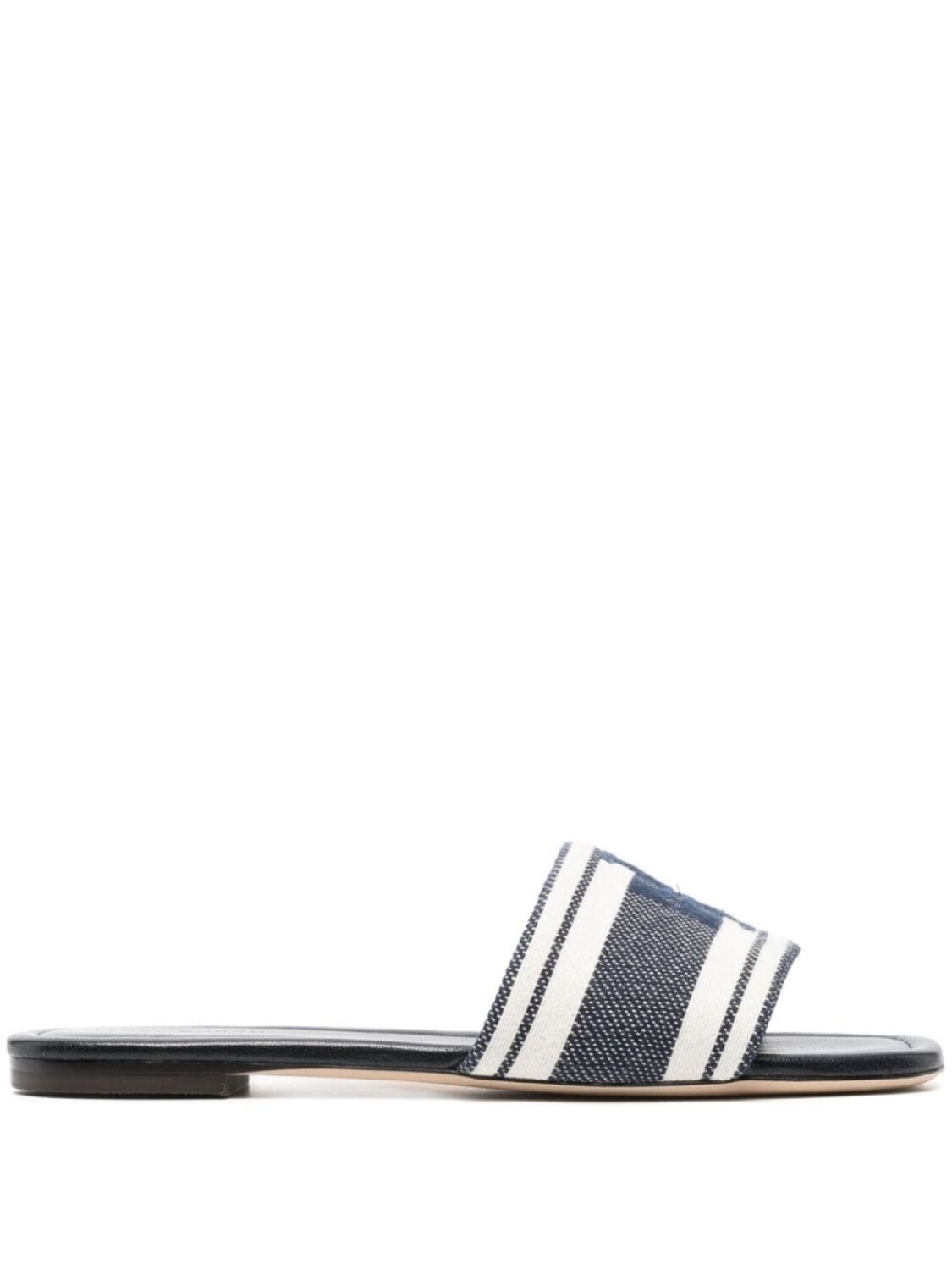 

Tory Burch шлепанцы с вышитым логотипом, синий