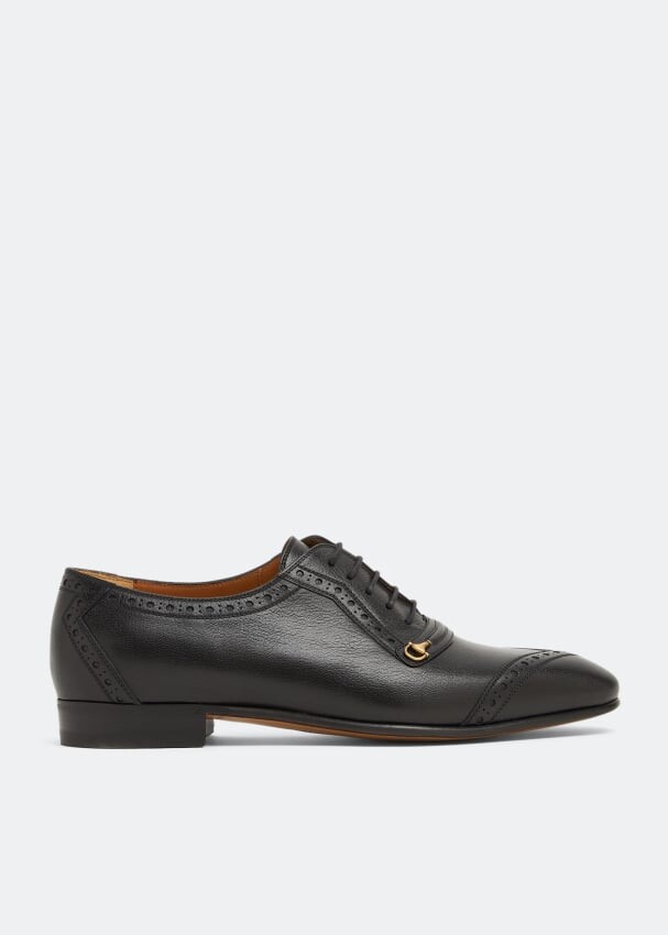 

Оксфорды GUCCI Leather Oxford shoes, черный