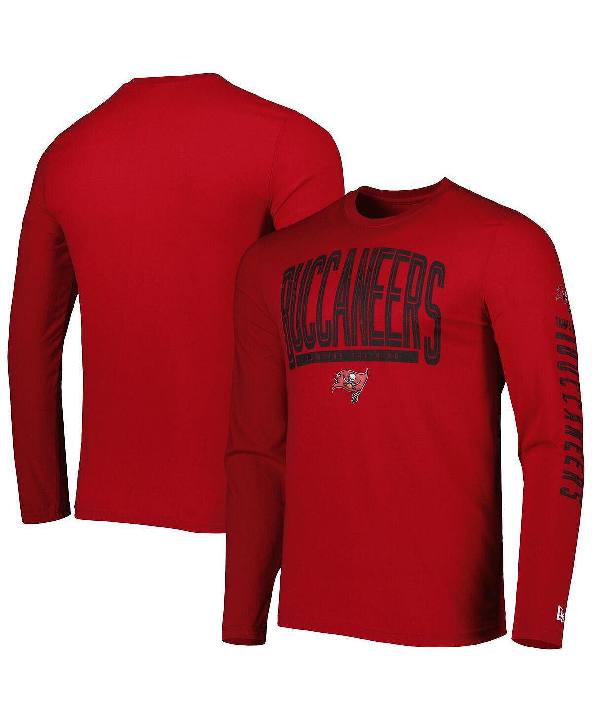 цена Мужская красная футболка с длинным рукавом tampa bay buccaneers combine authentic home stadium New Era, красный