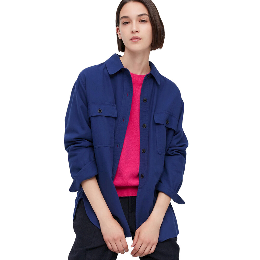 

Рубашка Uniqlo Ines De La Fressange Flannel, синий