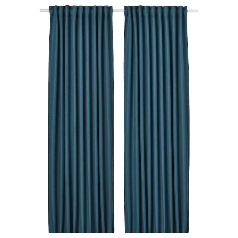 Затемняющие шторы Ikea Annakajsa 2 шт, синий