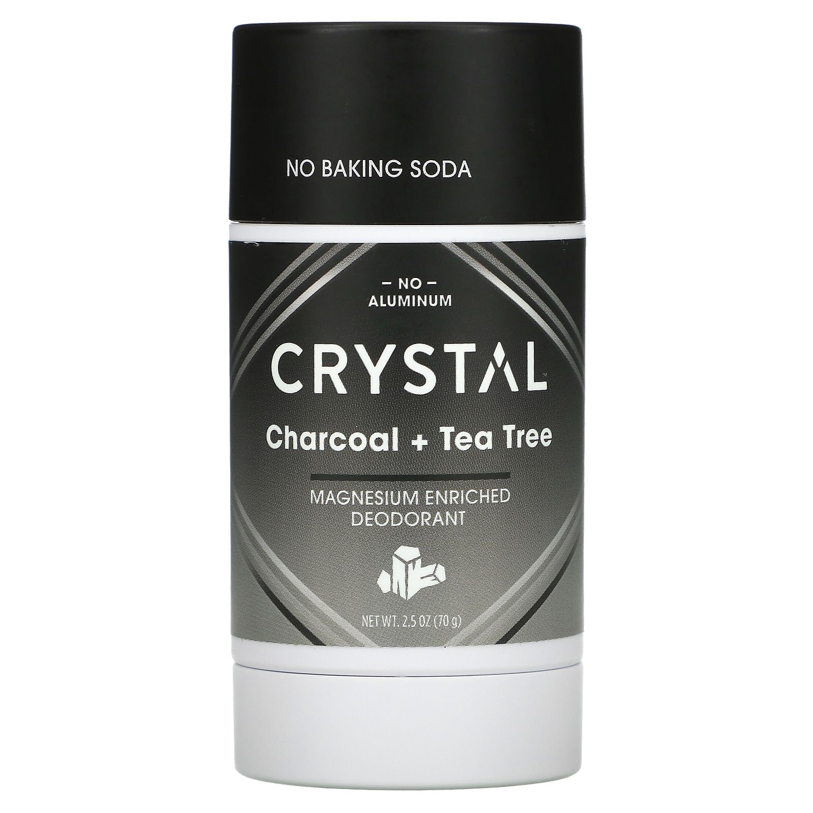 Обогащенный Магнием Дезодорант Crystal Body Deodorant, древесный уголь / чайное дерево, 70 г - фото