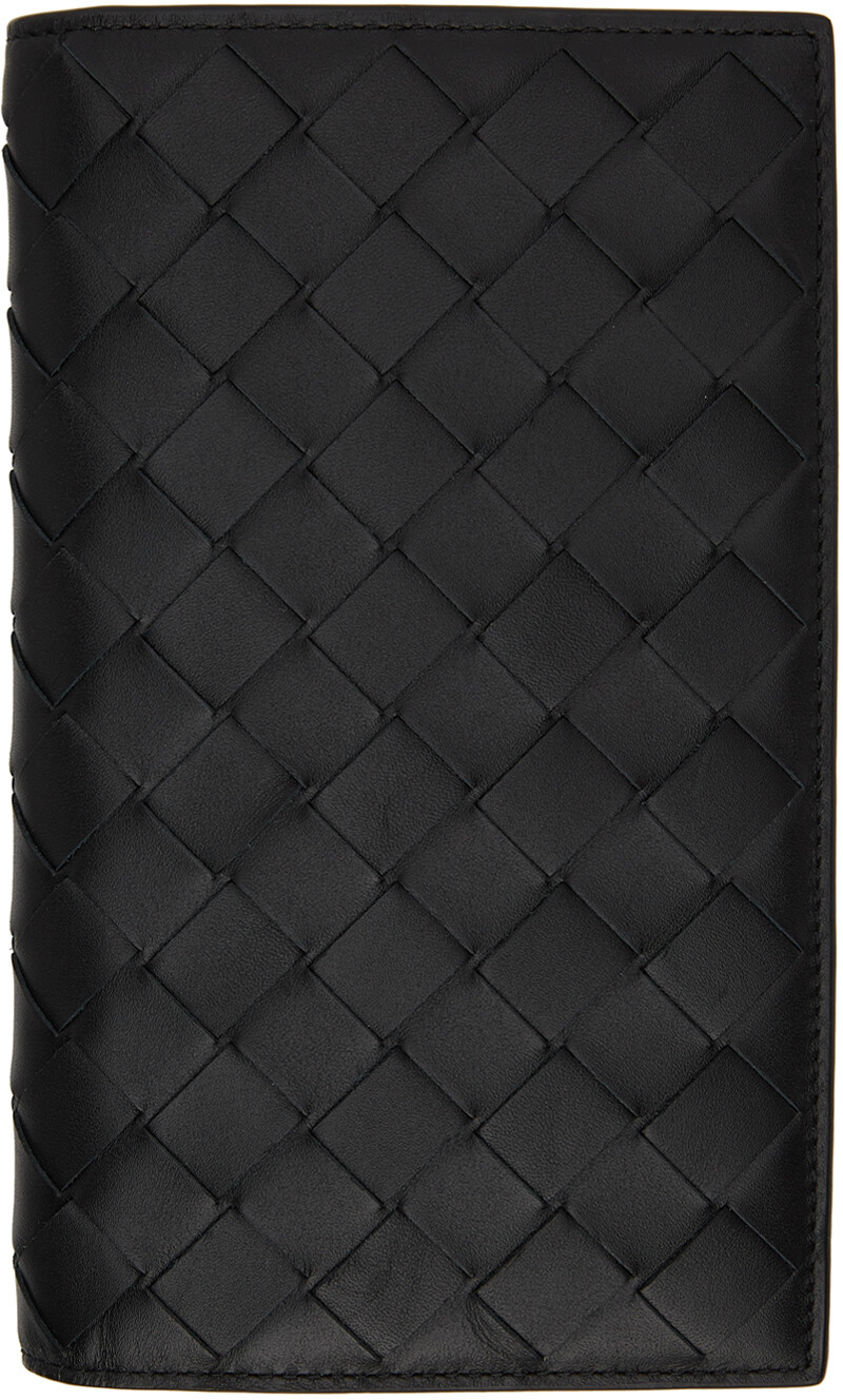 

Черный длинный кошелек со съемным карманом Bottega Veneta
