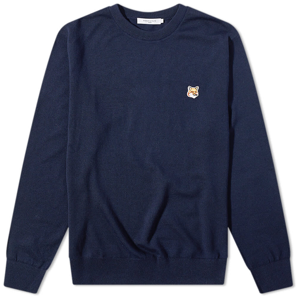 

Джемпер Maison Kitsuné Fox Head Patch Merino Crew Knit, Серый