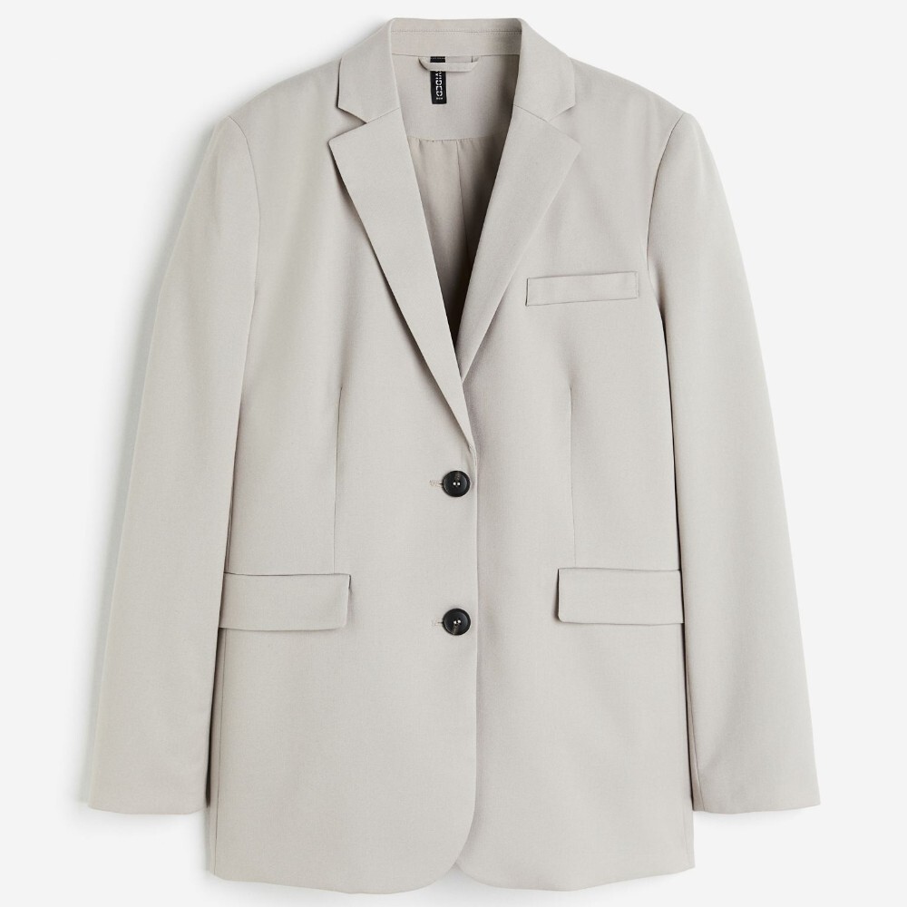 

Пиджак H&M Single-breasted, серо-бежевый
