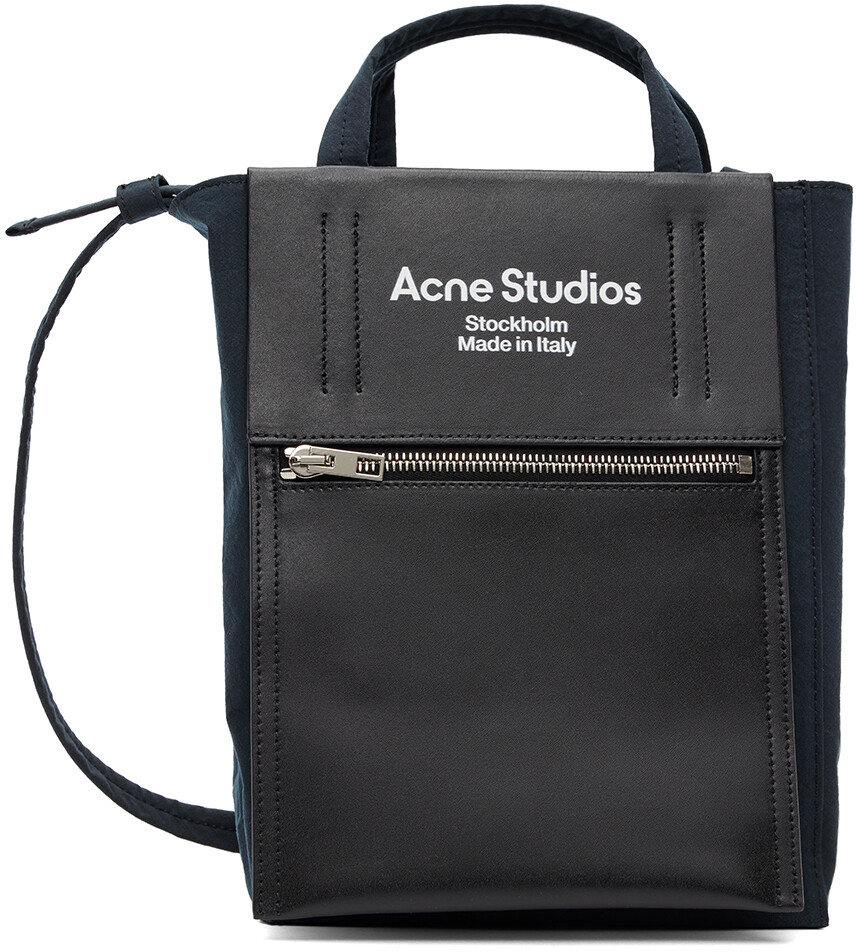 

Темно-синяя бумажная сумка-тоут Acne Studios