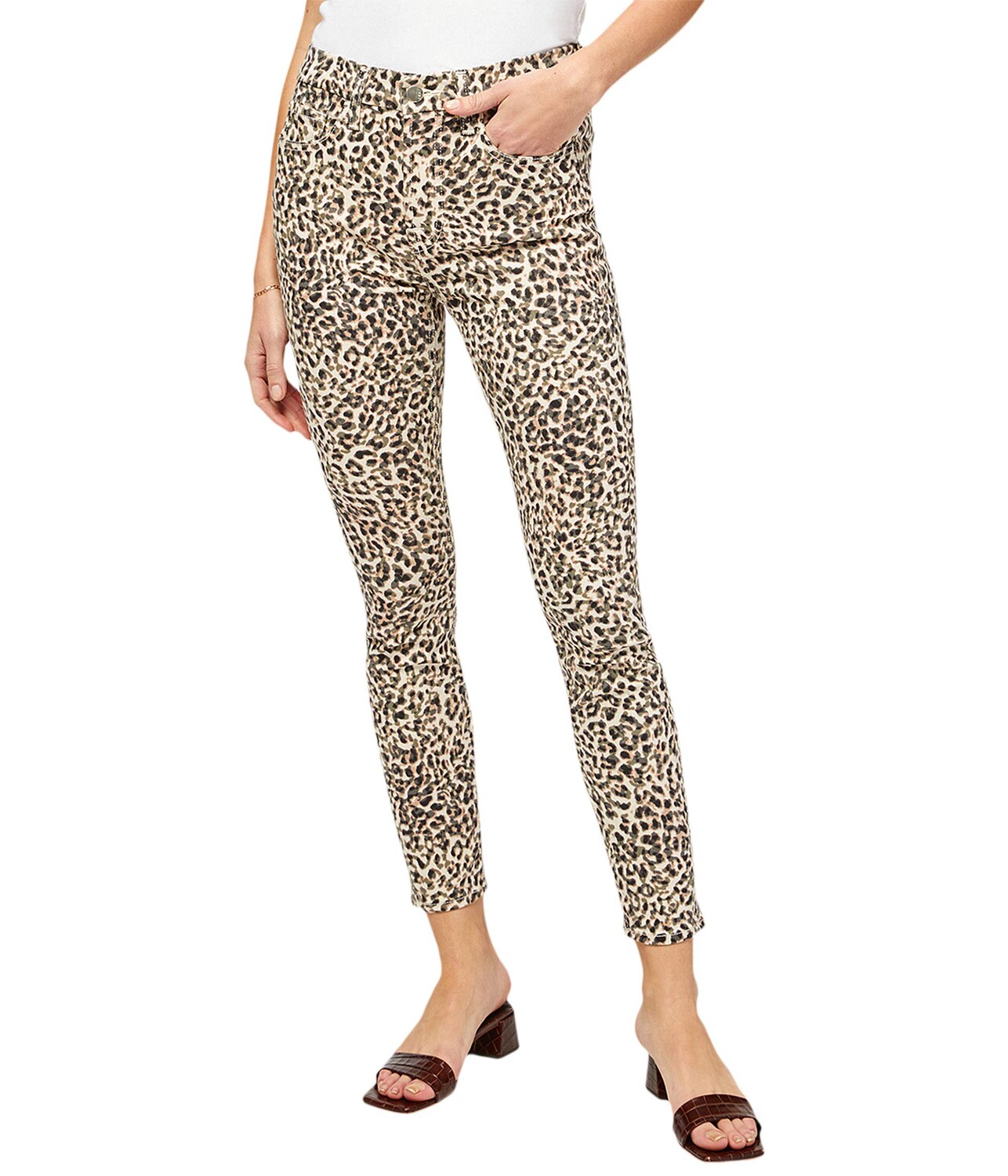 

Джинсы JEN7, Printed Ankle Skinny Jeans