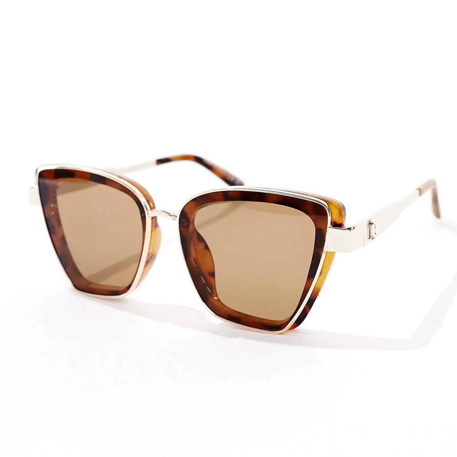 Очки солнцезащитные River Island Cat Eyes, коричневый