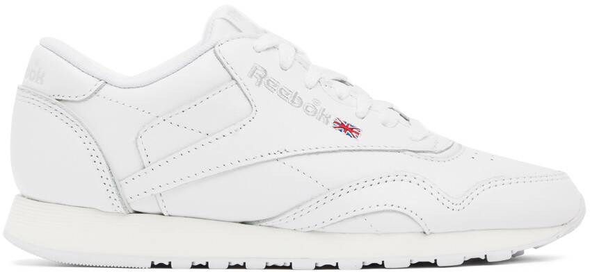 

Белые классические кожаные кроссовки большого размера Reebok Classics