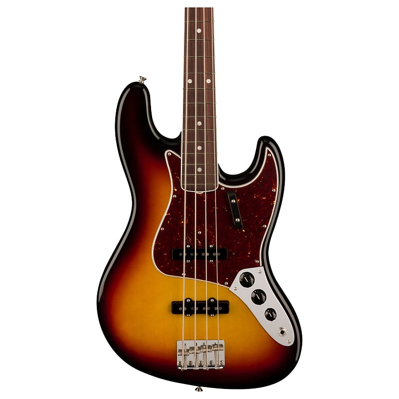 Fender American Vintage II 1966 Jazz Bass, 3 цвета Sunburst с жестким футляром