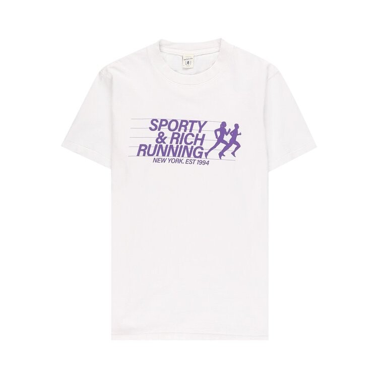 

Футболка Sporty & Rich Running T-Shirt 'White/Purple', белый