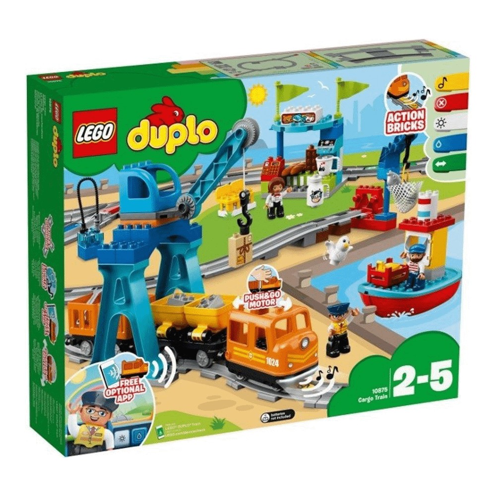 Конструктор Lego Duplo Cargo Train 10875, 105 деталей конструктор lego duplo 10955 поезд для животных