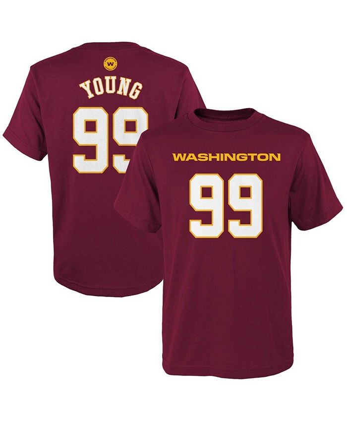 

Футболка с именем и номером игрока Big Boys Chase Young Burgundy Washington Football Team Mainliner Outerstuff, красный