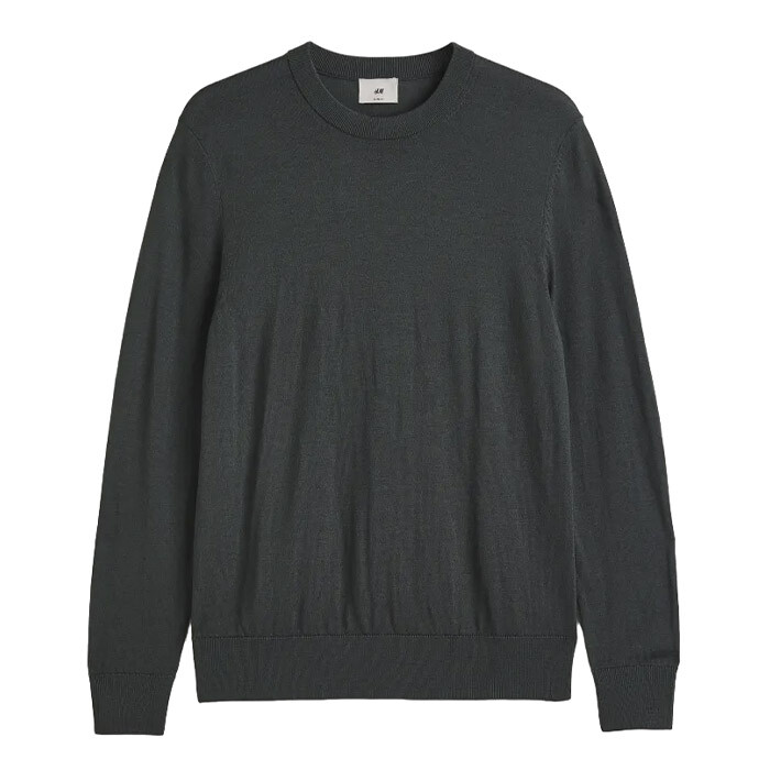 

Джемпер H&M Merino Wool, темно-зеленый