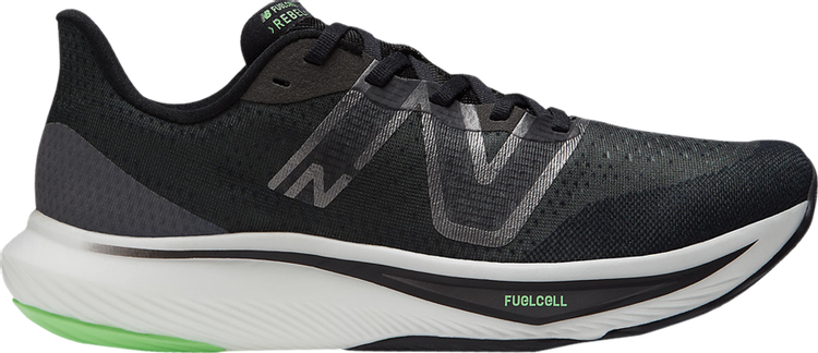 Кроссовки New Balance FuelCell Rebel v3 2E Wide 'Black Vibrant Spring', черный - фото