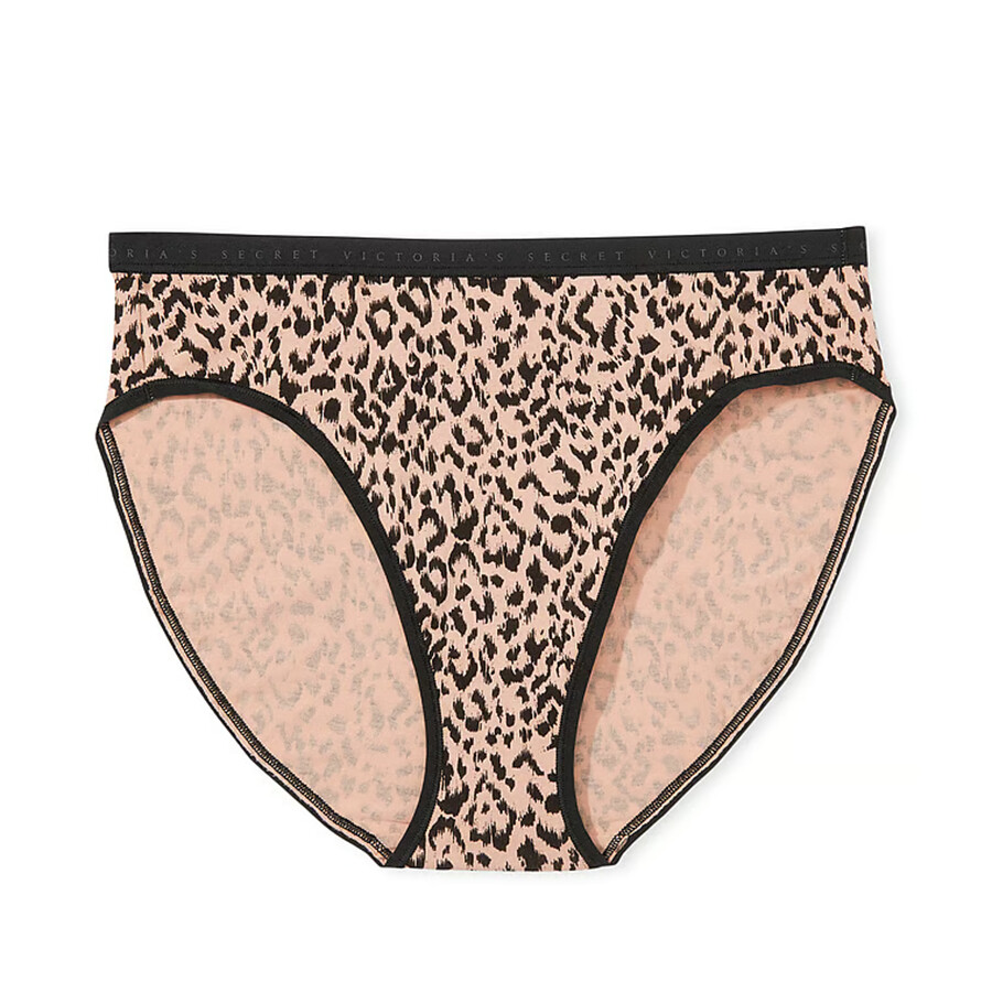 

Трусы Victoria's Secret Stretch Cotton High-Leg Brief Classic, леопард, Бежевый