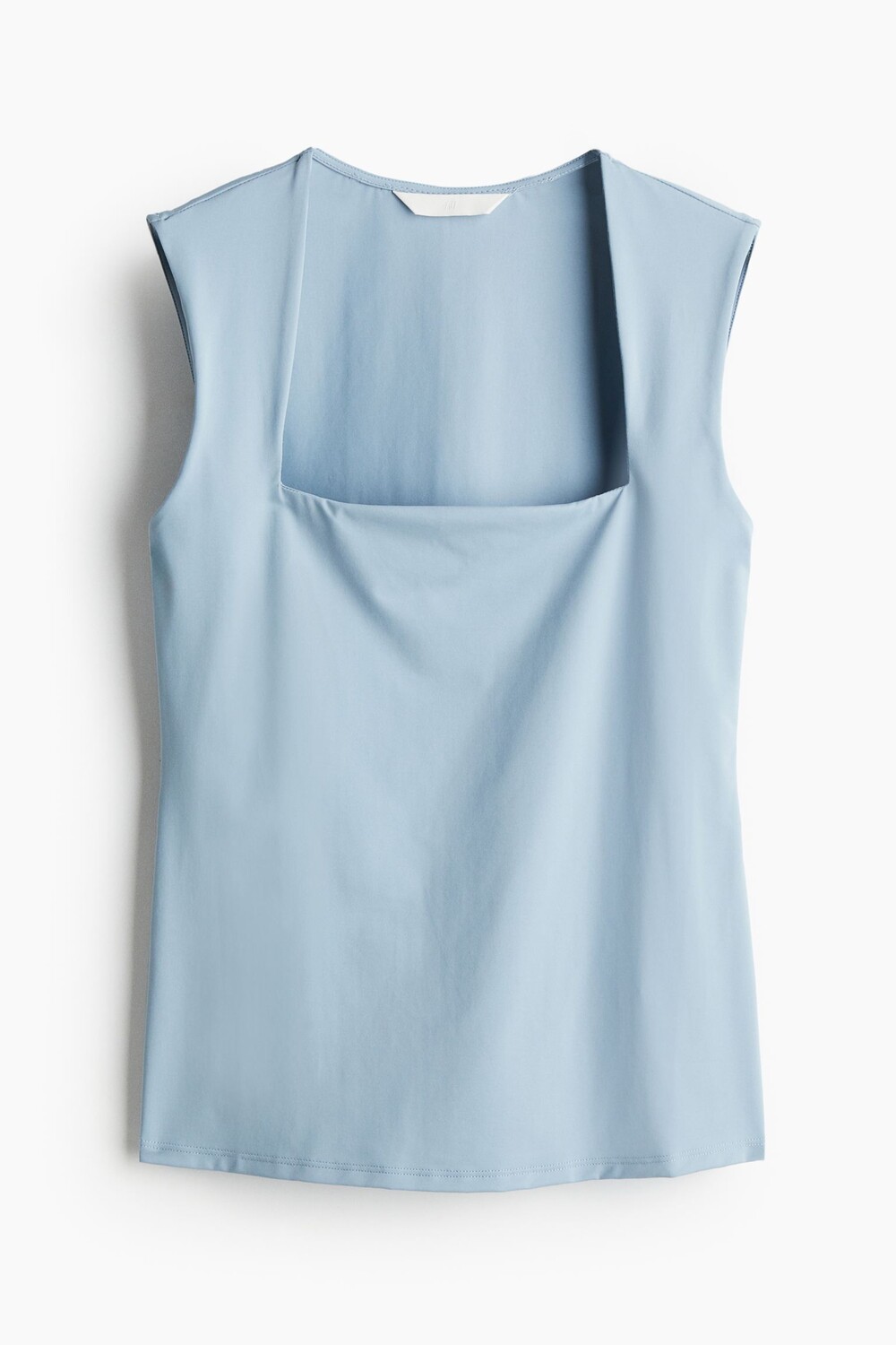 

Топ H&M Square-neck Jersey, голубой