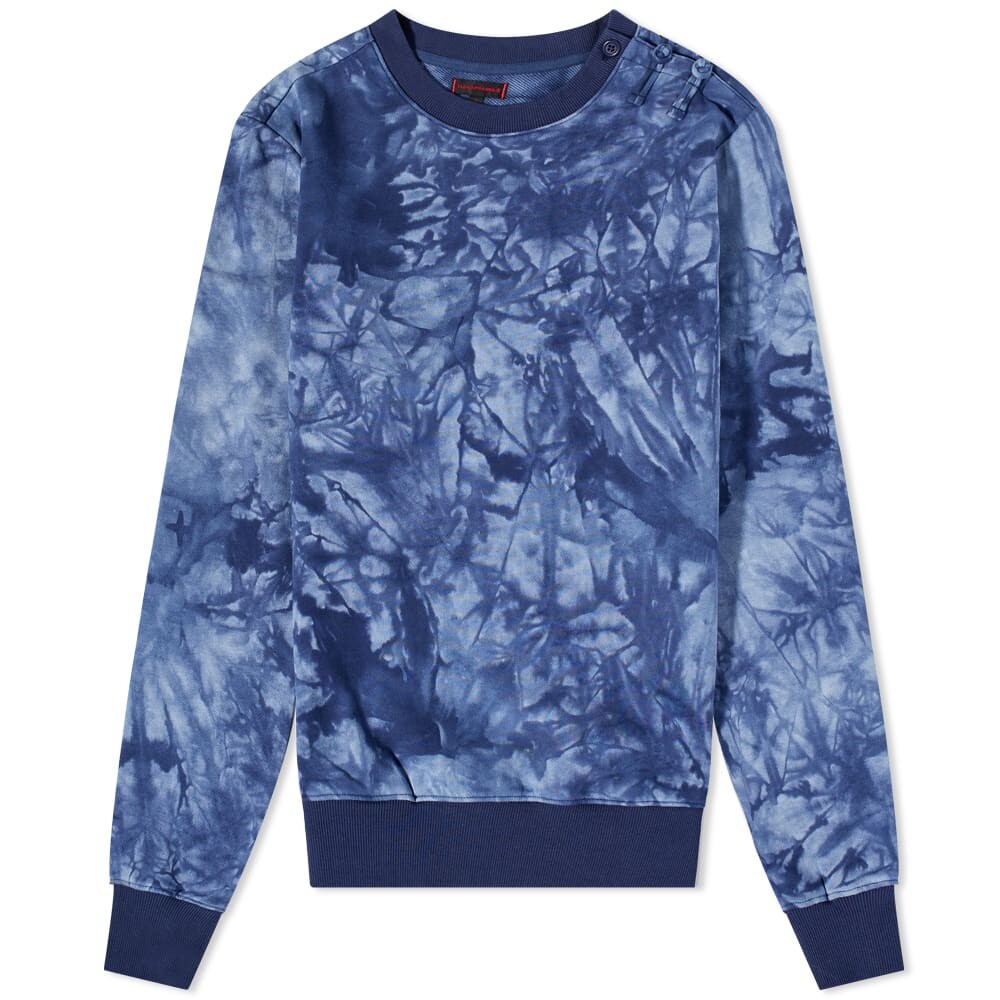 

Толстовка CLOT Tie Dye Button Logo Crew Sweat, Синий