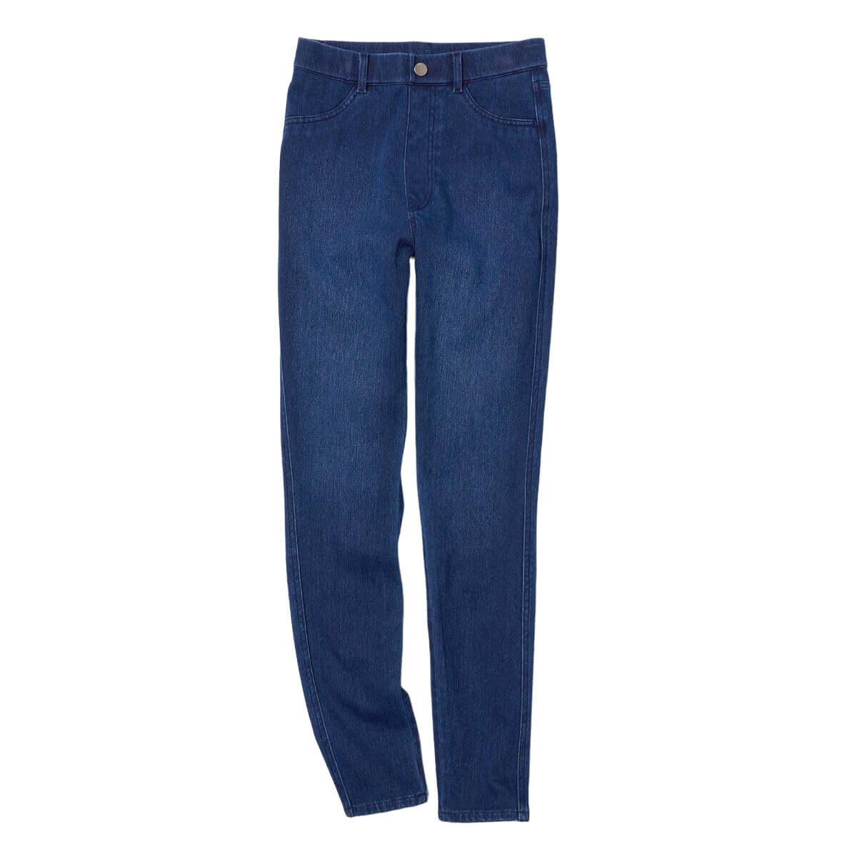 

Брюки Uniqlo Ultra Stretch High Rise Denim Leggings, синий
