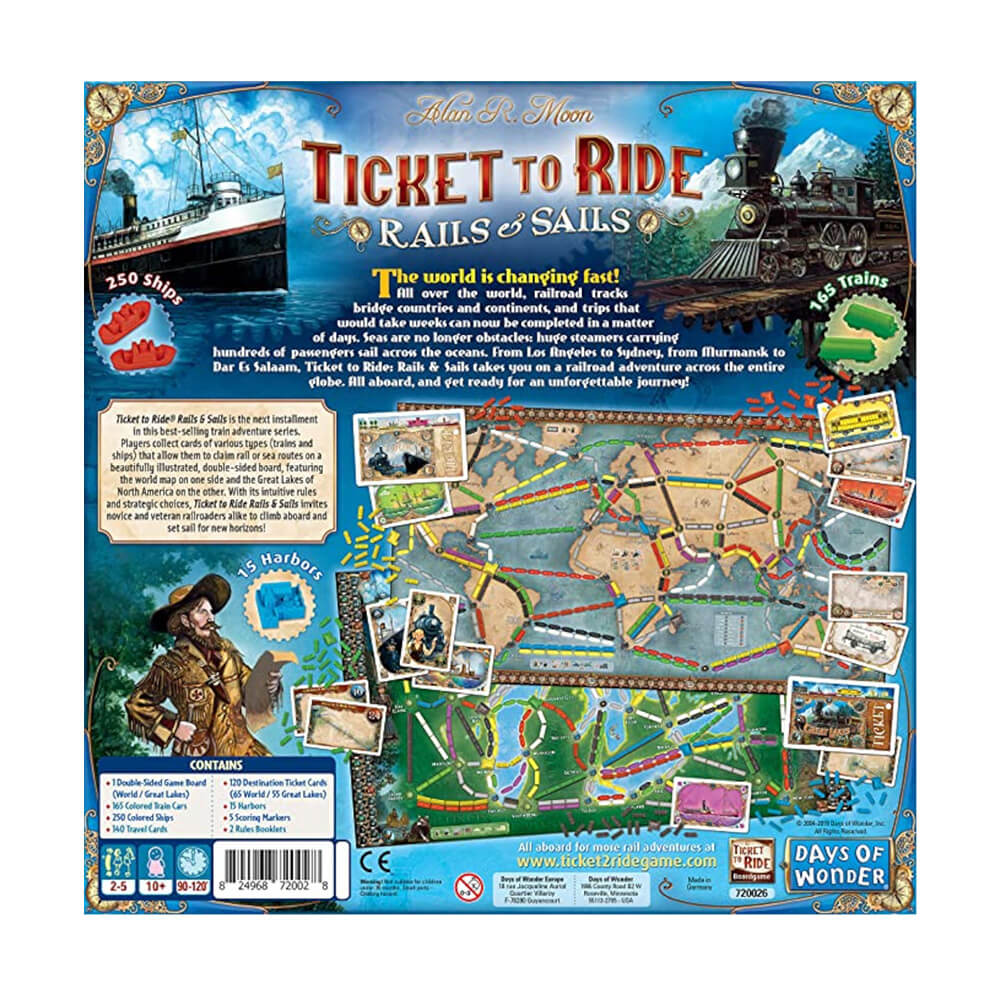 Настольная игра Days of Wonder: Ticket to Ride Rails & Sails – заказать по  доступной цене из-за рубежа в «CDEK.Shopping»