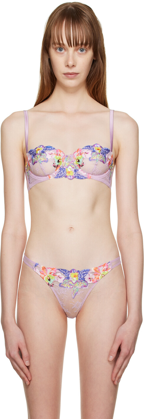 

Фиолетовый бюстгальтер с вышивкой Orchid Fleur du Mal