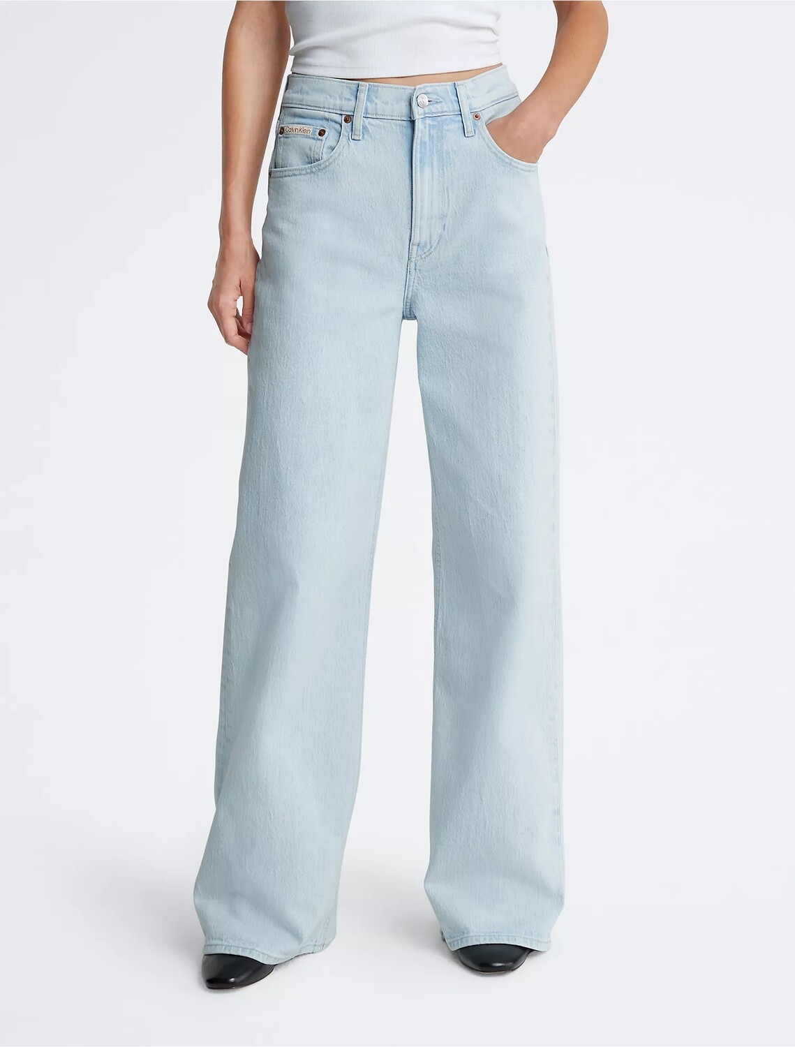 

Джинсы Calvin Klein Ultra High Waist Wide Leg, голубой