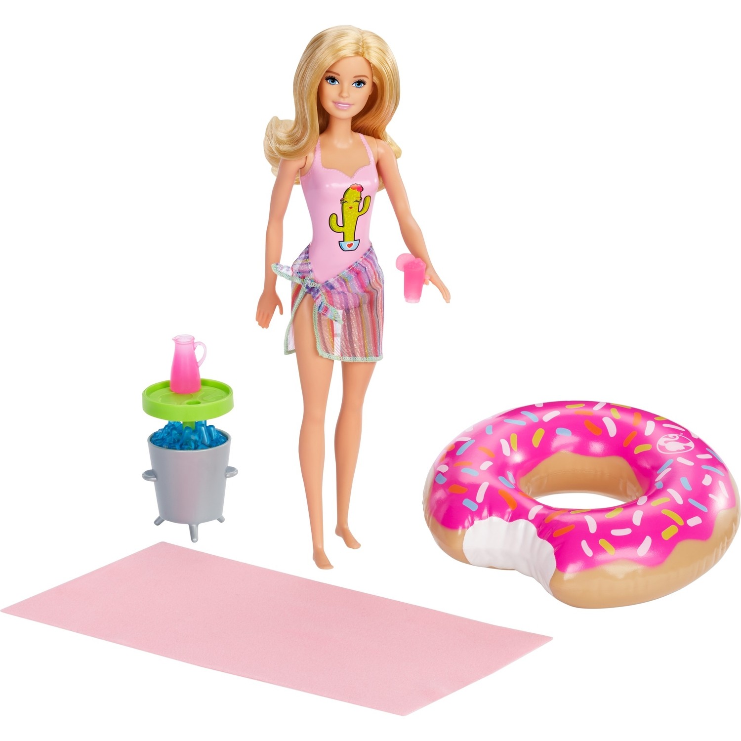 Игровой набор Barbie Donut GHT20 плавающий бассейн надувное плавающее кресло надувной бассейн плавающее кольцо кровать плавающий стул плавательный бассейн водяной ба