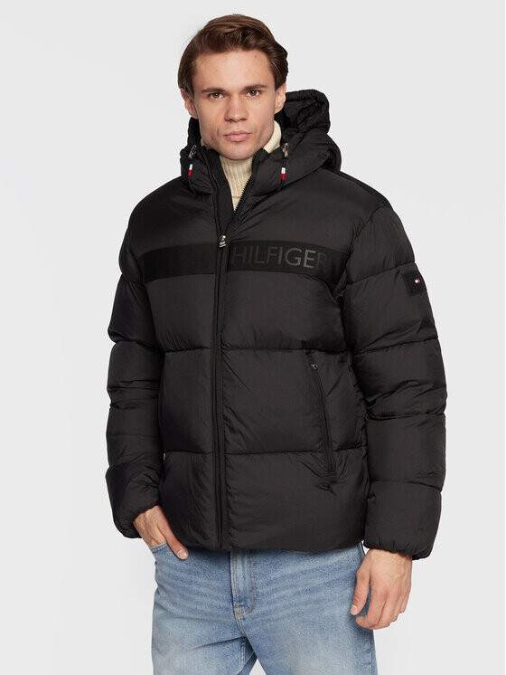 

Пуховик стандартного кроя Tommy Hilfiger, черный