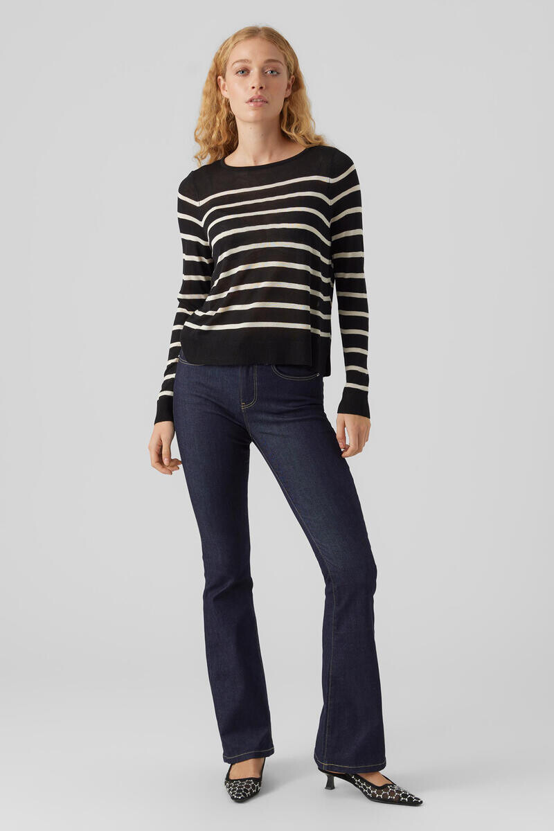 

Тонкий свитер с круглым вырезом Vero Moda, черный
