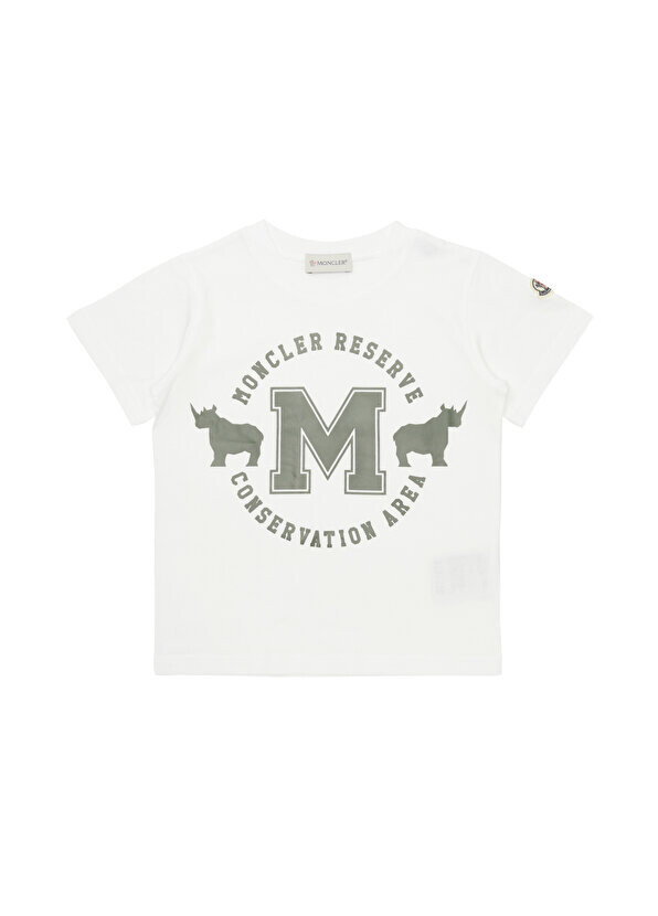 

Белая футболка с логотипом для мальчика Moncler