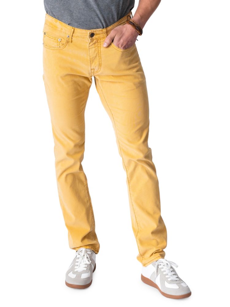 Вельветовые брюки узкого кроя Barfly Stitch'S Jeans, желтый