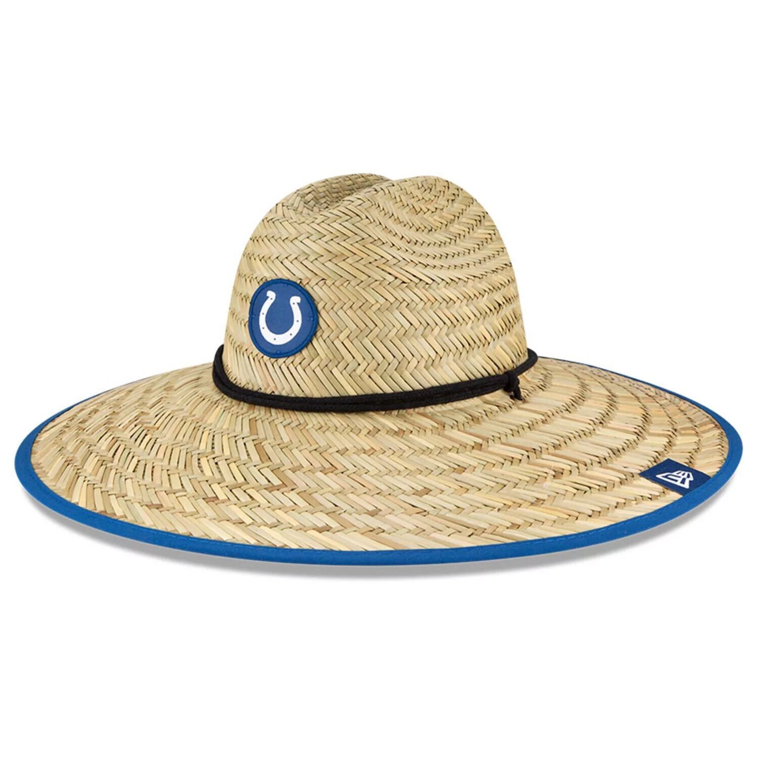 

Мужская официальная соломенная шляпа New Era Natural Indianapolis Colts 2020, летняя боковая линия НФЛ