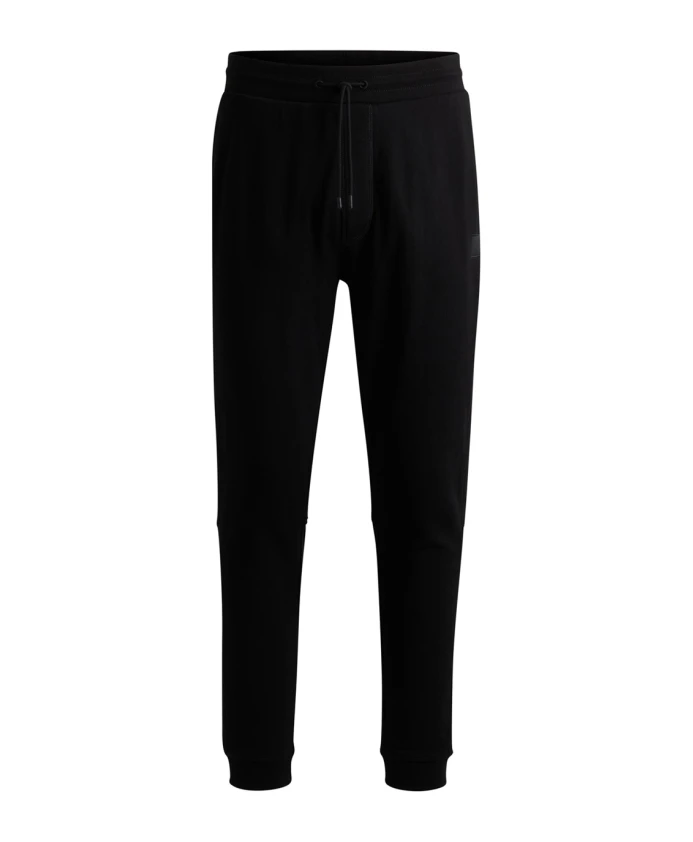 Хлопковые брюки Hugo Boss, черный