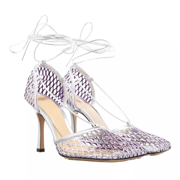 

Туфли mesh strech sandals purple/silver Bottega Veneta, серебряный
